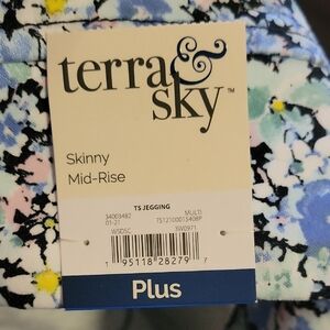 Terra & Sky Multi-Color Skinny Mid-Rise Leggings